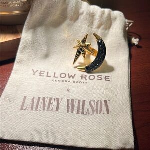 Kendra Scott Lainey Wilson Yellow Rose  Vintage Gold Star and Moon